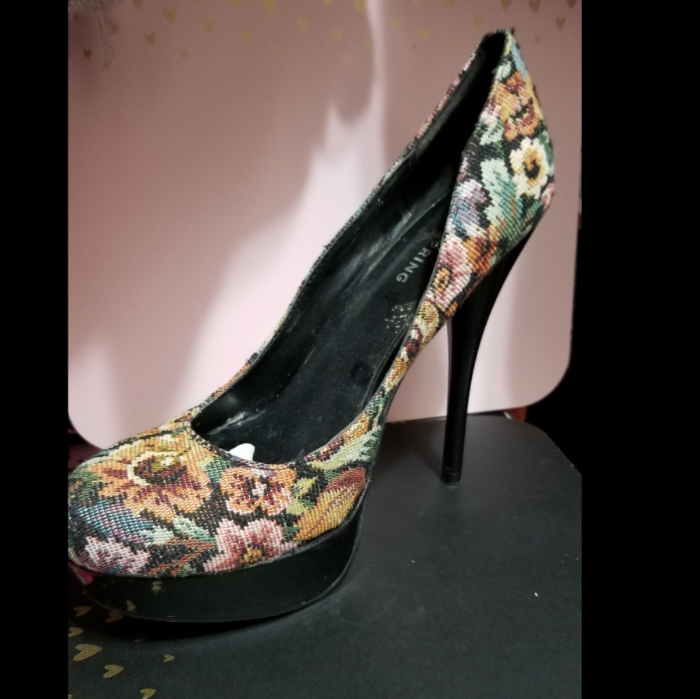 Cute and Sexy Floral Stilleto Heels